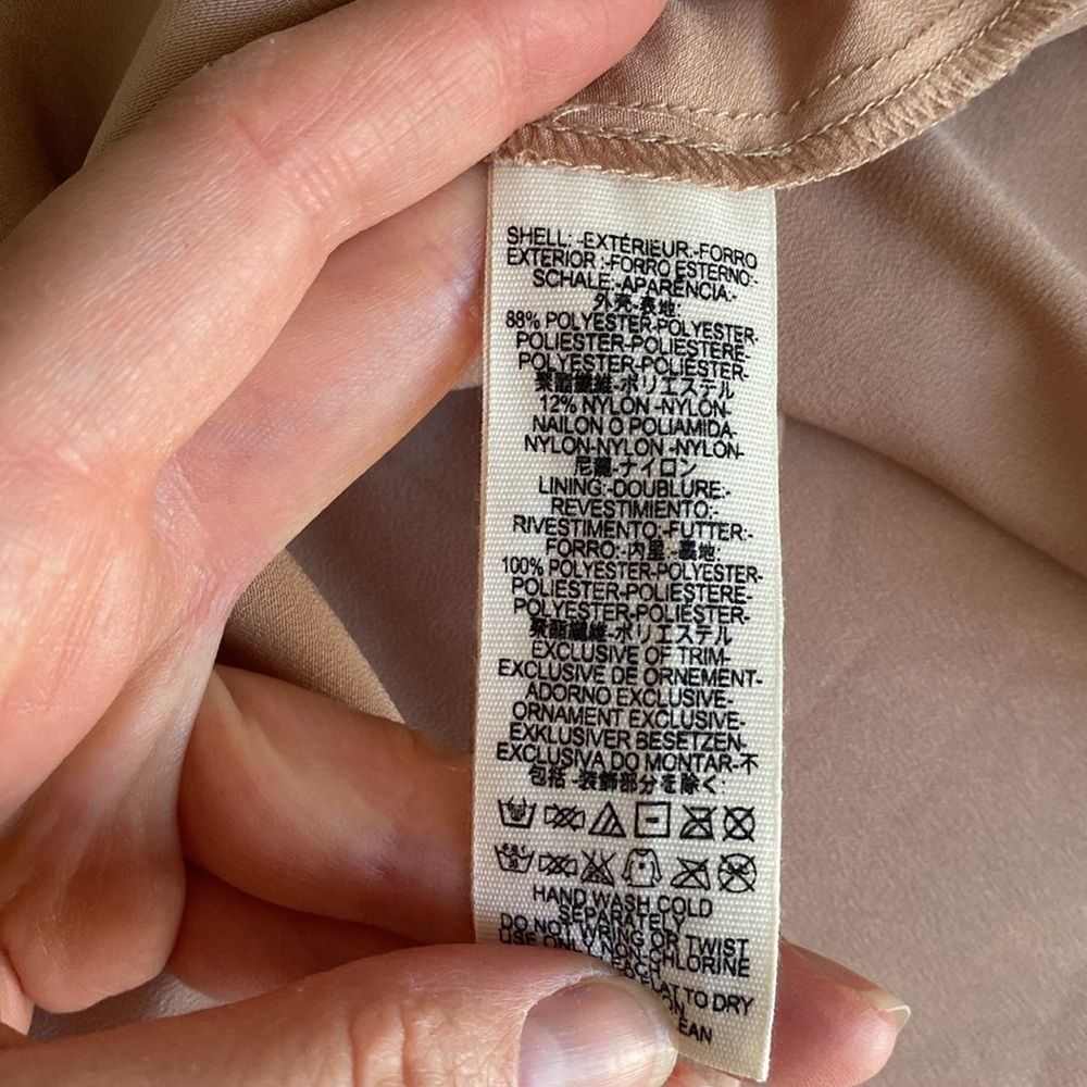 Free People Cream and Rose Gold Pink Night Shimmers Sequin Mini Dress Size 2 - Picture 13 of 13